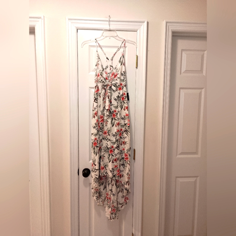 Takara Juniors High low Spaghetti Strap  Floral Dress size Large